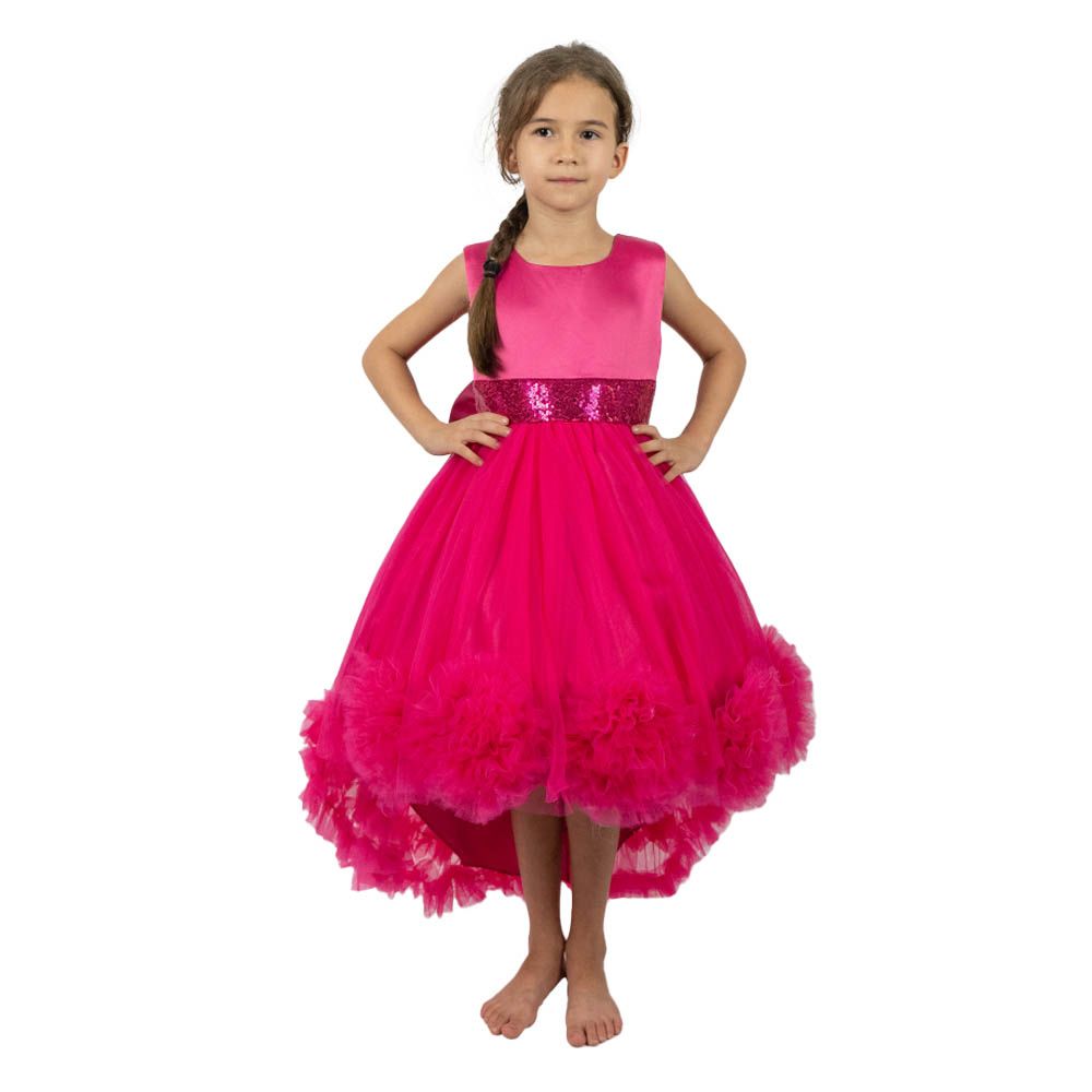 Ddaniela - Layered Tutu Gown Party Dress - Hot Pink