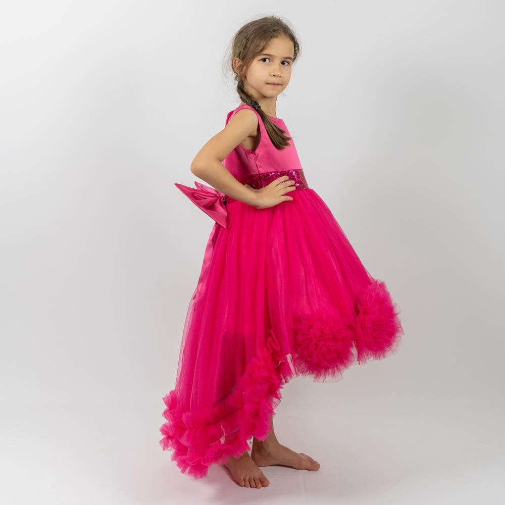 Ddaniela - Layered Tutu Gown Party Dress - Hot Pink