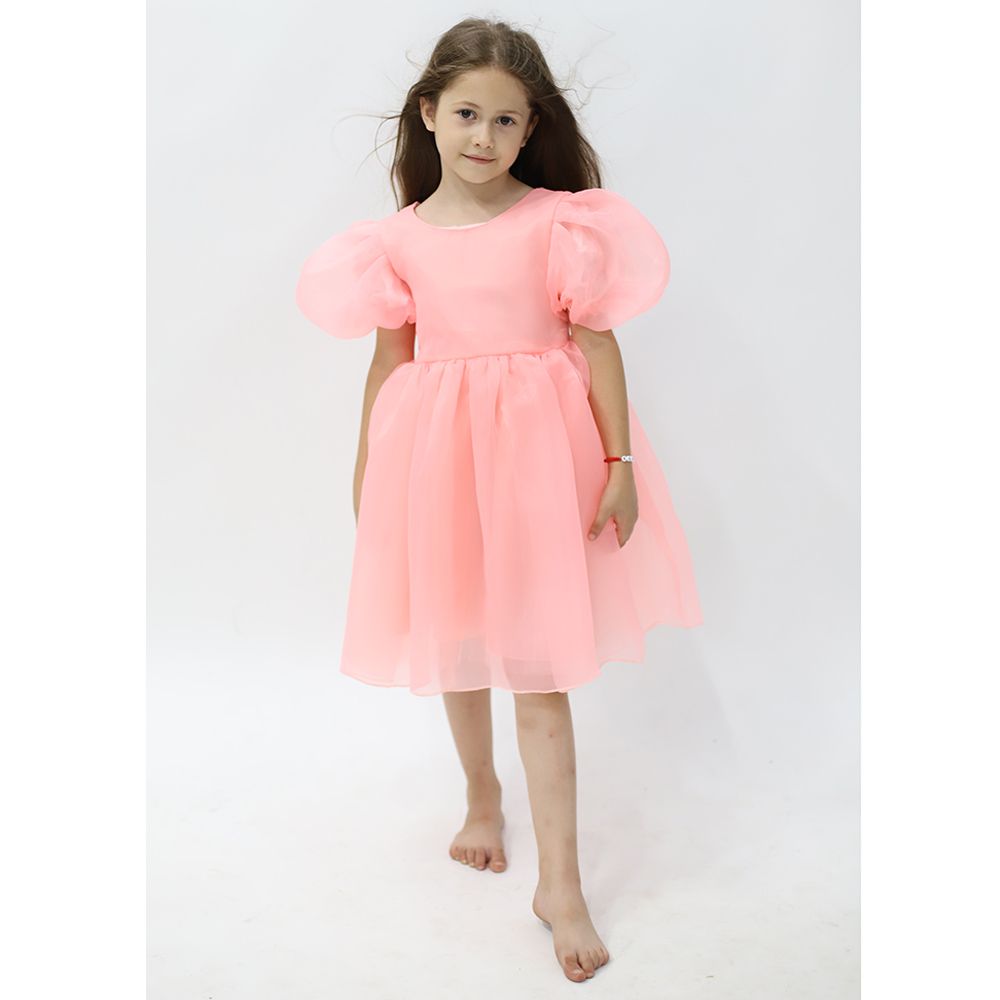 D' Daniela - Tulle Volume Dress w/ Bow - Pink