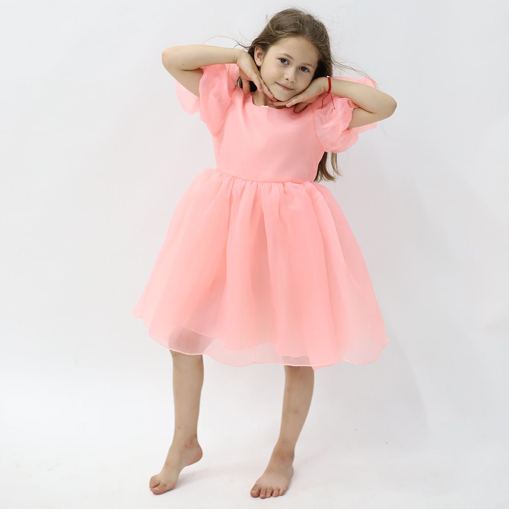 D' Daniela - Tulle Volume Dress w/ Bow - Pink