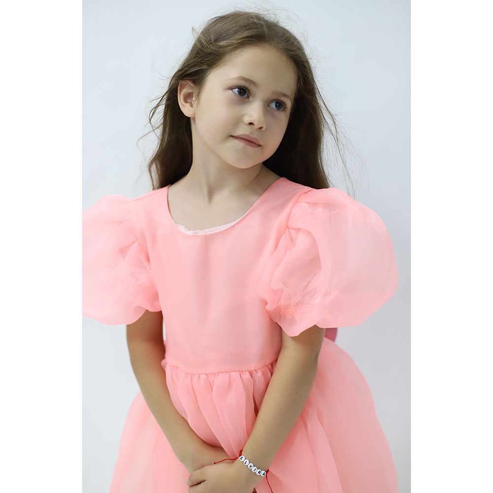 D' Daniela - Tulle Volume Dress w/ Bow - Pink