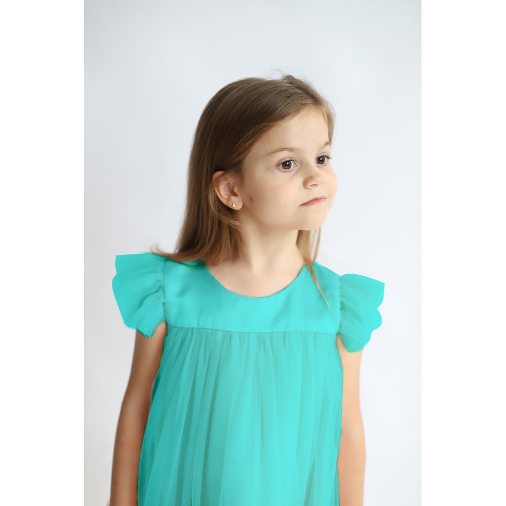 D' Daniela - Pleated Semi Casual Dress - Tiffany Green