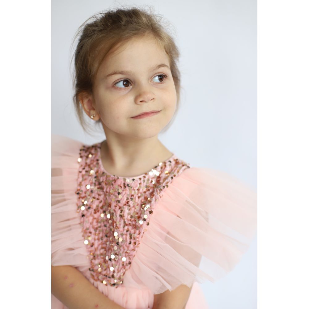 D' Daniela - Butterfly Sequined Dress - Pink