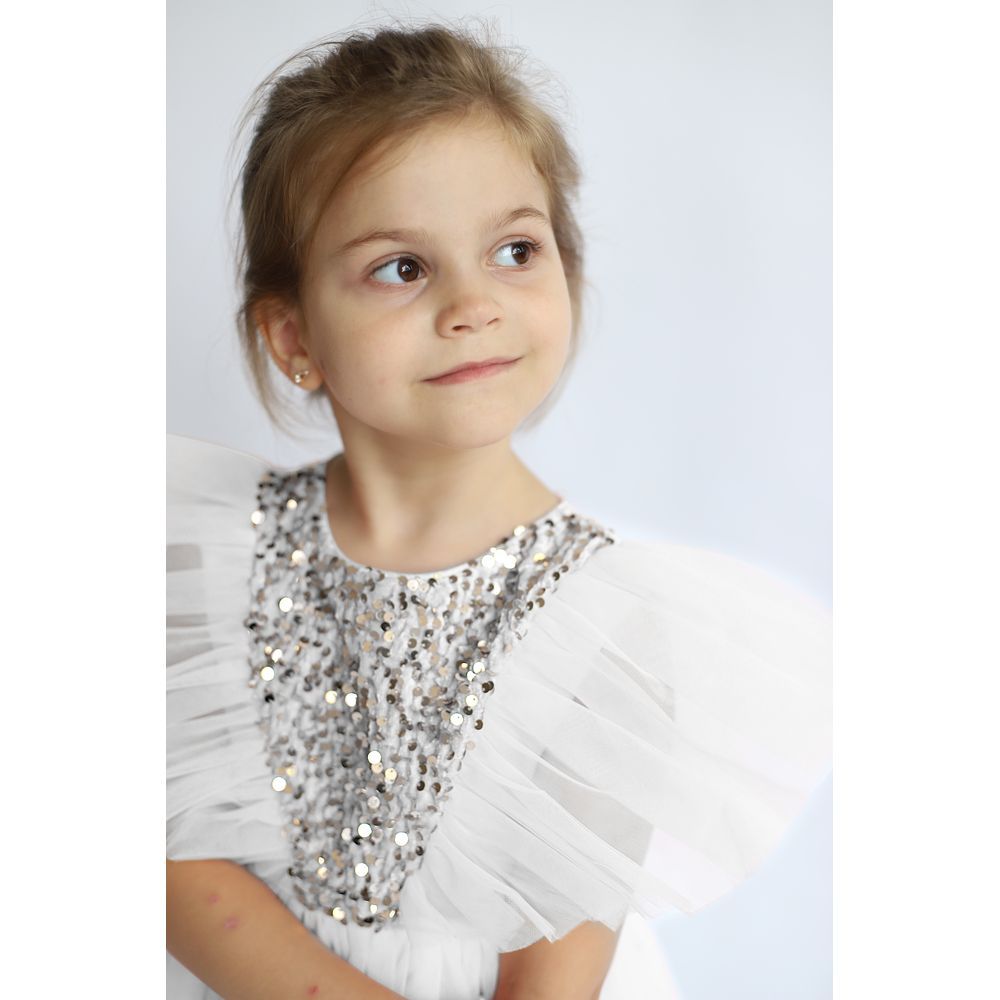 D' Daniela - Butterfly Sequined Dress - White