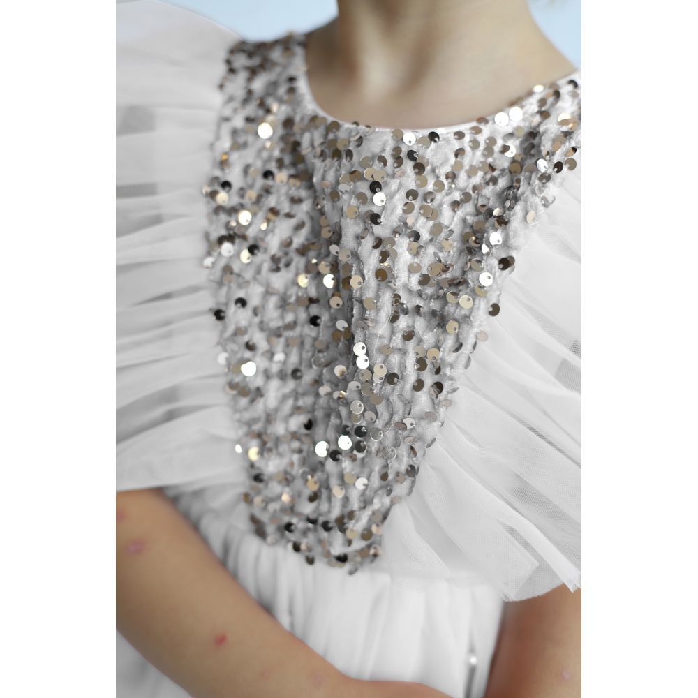 D' Daniela - Butterfly Sequined Dress - White