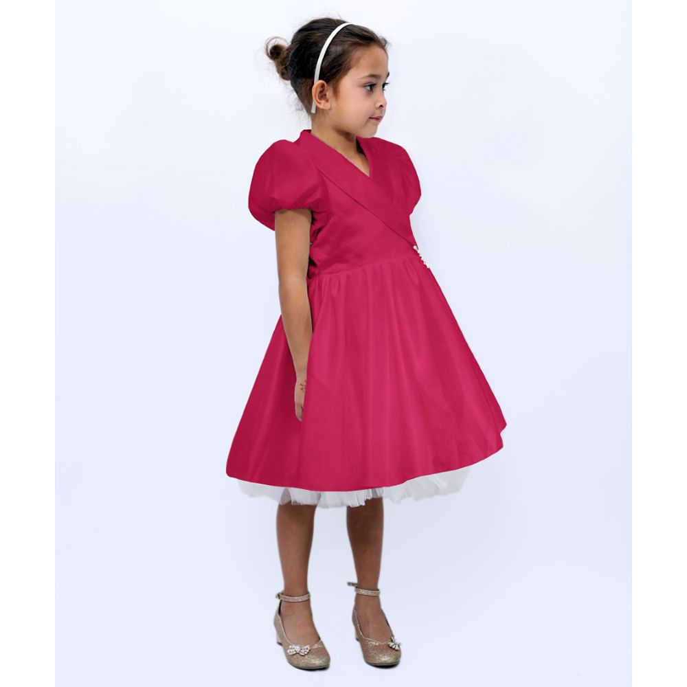 D' Daniela - Modern Lady Party Dress - Hot Pink 