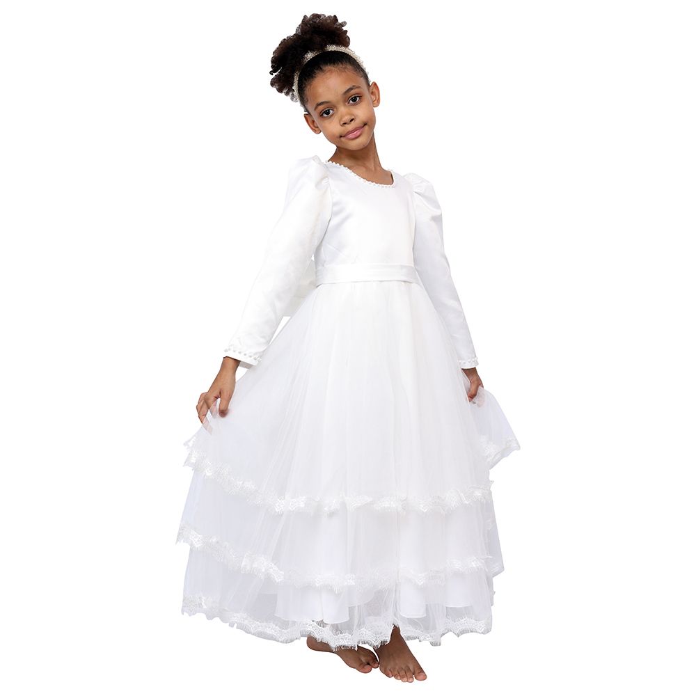 D' Daniela - Melissa Girls Party Dress - White