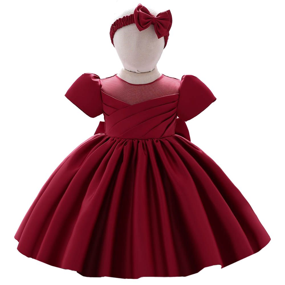 D' Daniela - Amy Short Party Dress - Dark Red