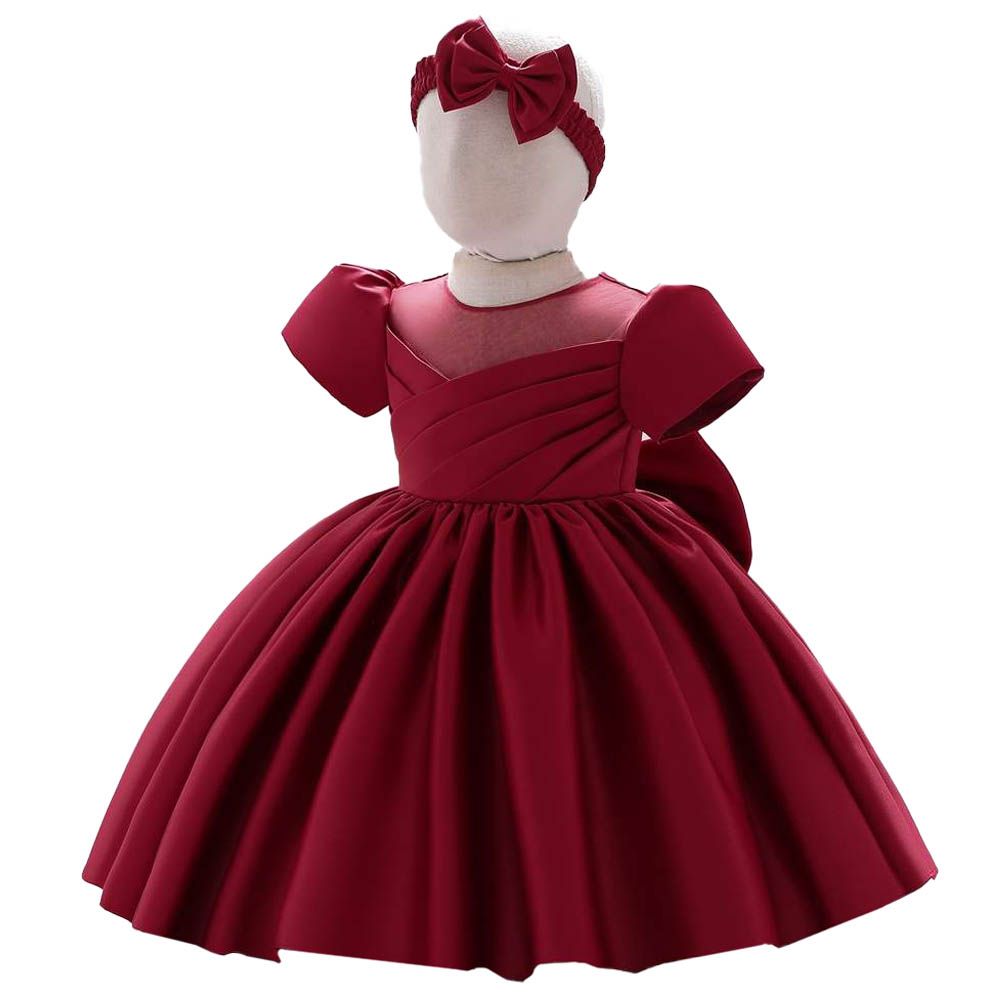 D' Daniela - Amy Short Party Dress - Dark Red