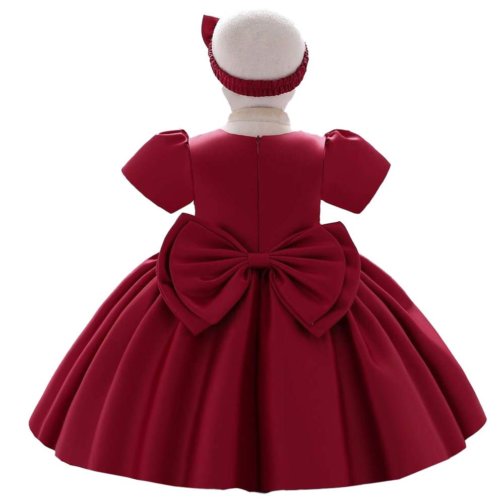 D' Daniela - Amy Short Party Dress - Dark Red