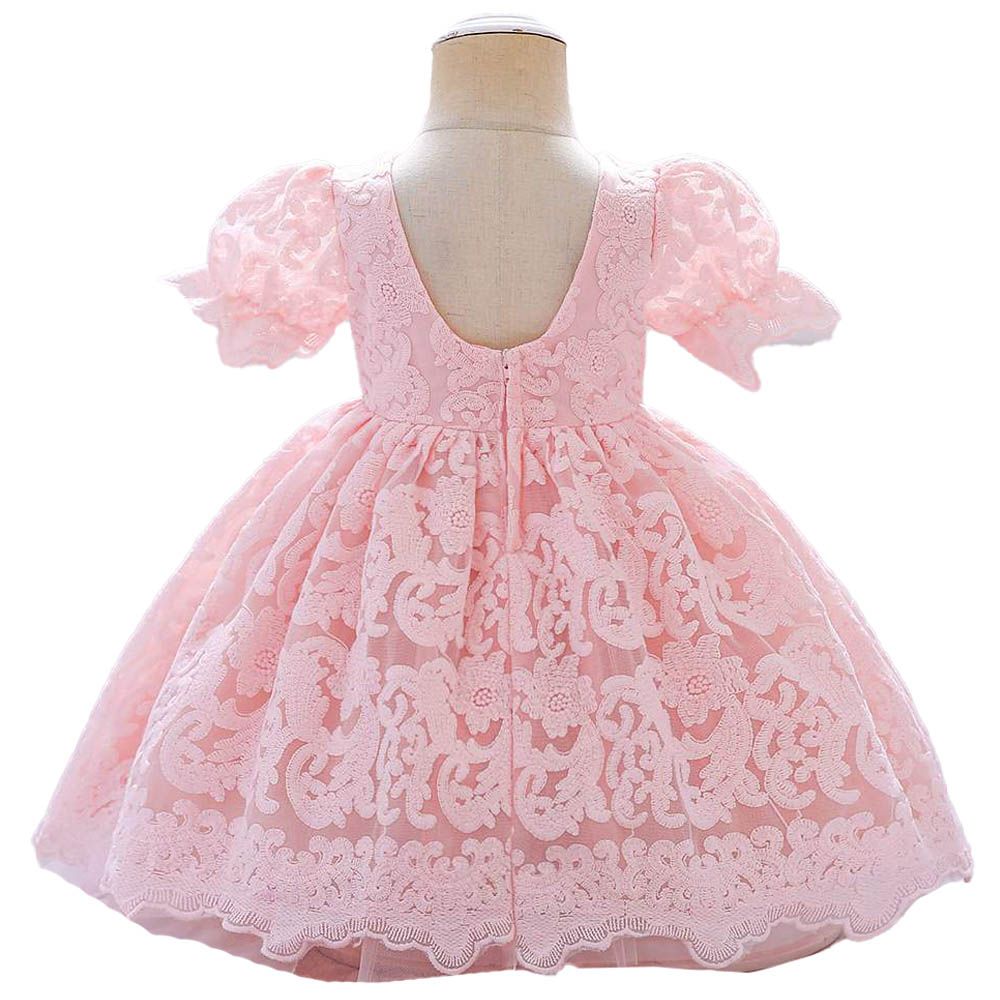 D' Daniela - Emily Embroidery Party Dress - Pink