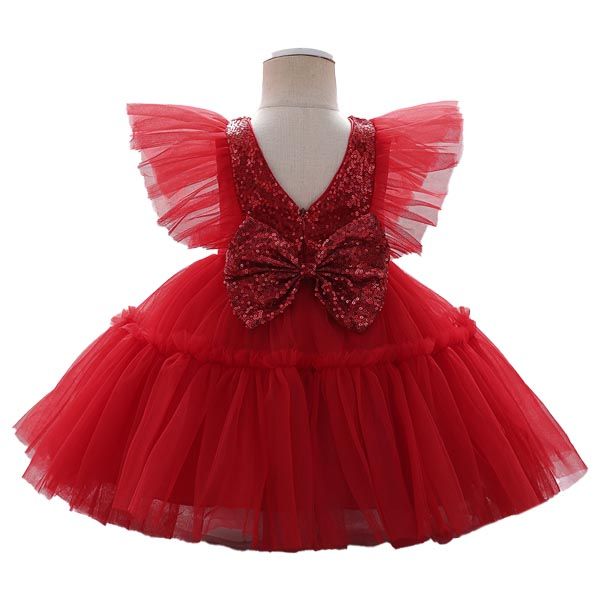 D' Daniela - Alice Butterfly Party Dress - Red