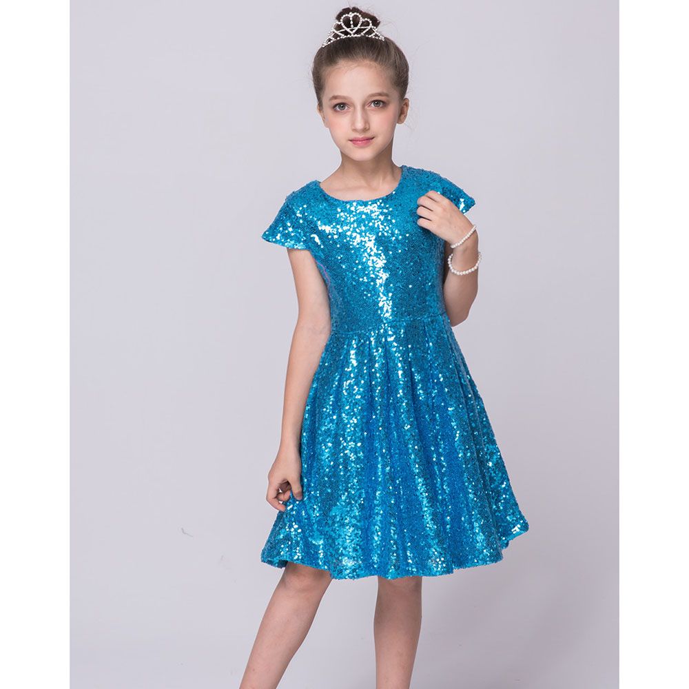 D' Daniela - Beads Glitter Dress - Light Blue