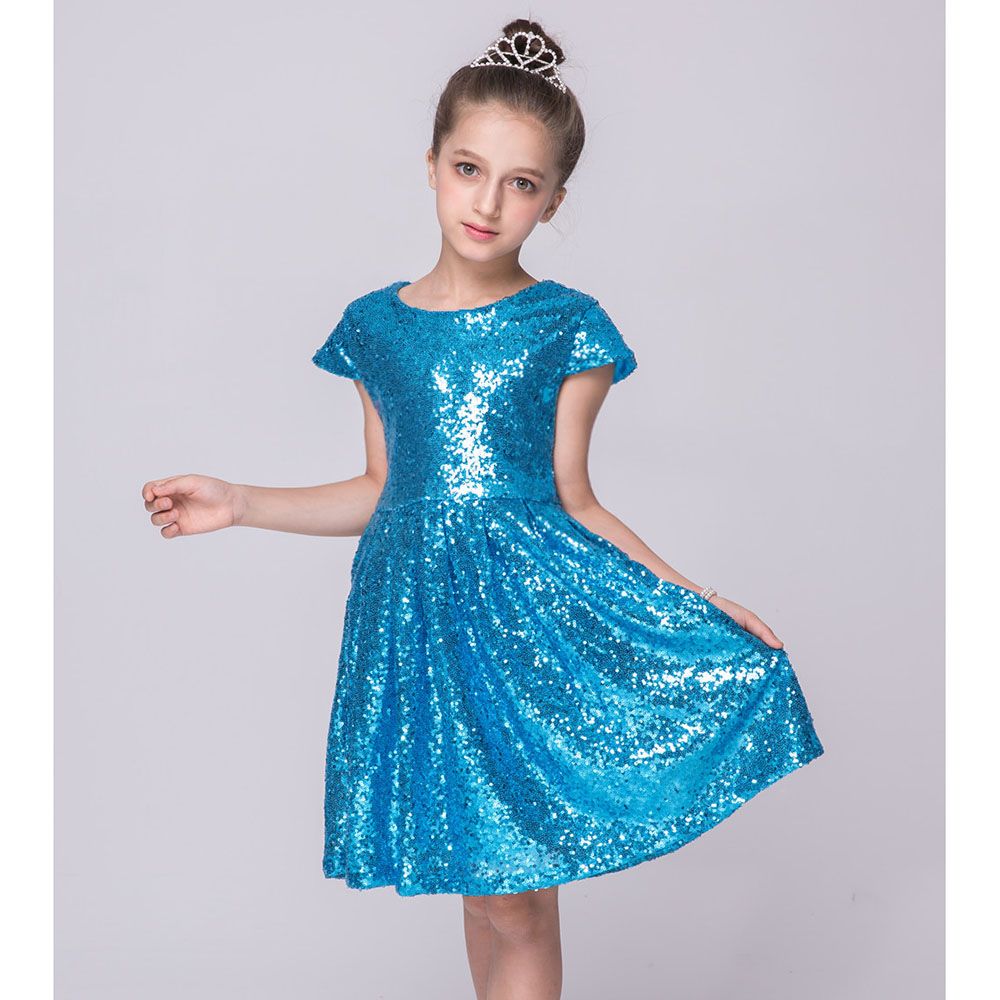 D' Daniela - Beads Glitter Dress - Light Blue