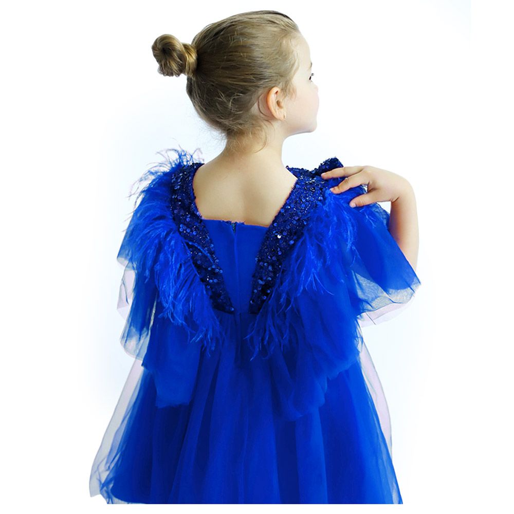 D' Daniela - Dragonfly Dress With Sequins - Royal Blue