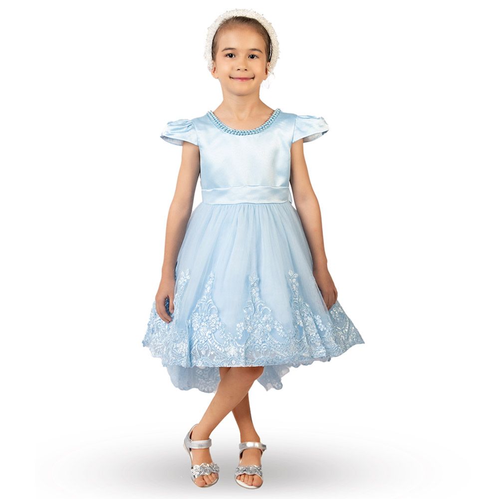 D' Daniela - Embroidery Princess Dress - Sky Blue