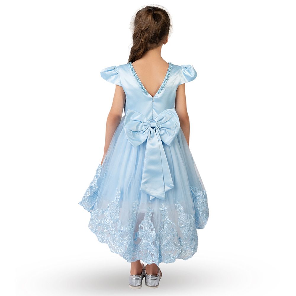 D' Daniela - Embroidery Princess Dress - Sky Blue