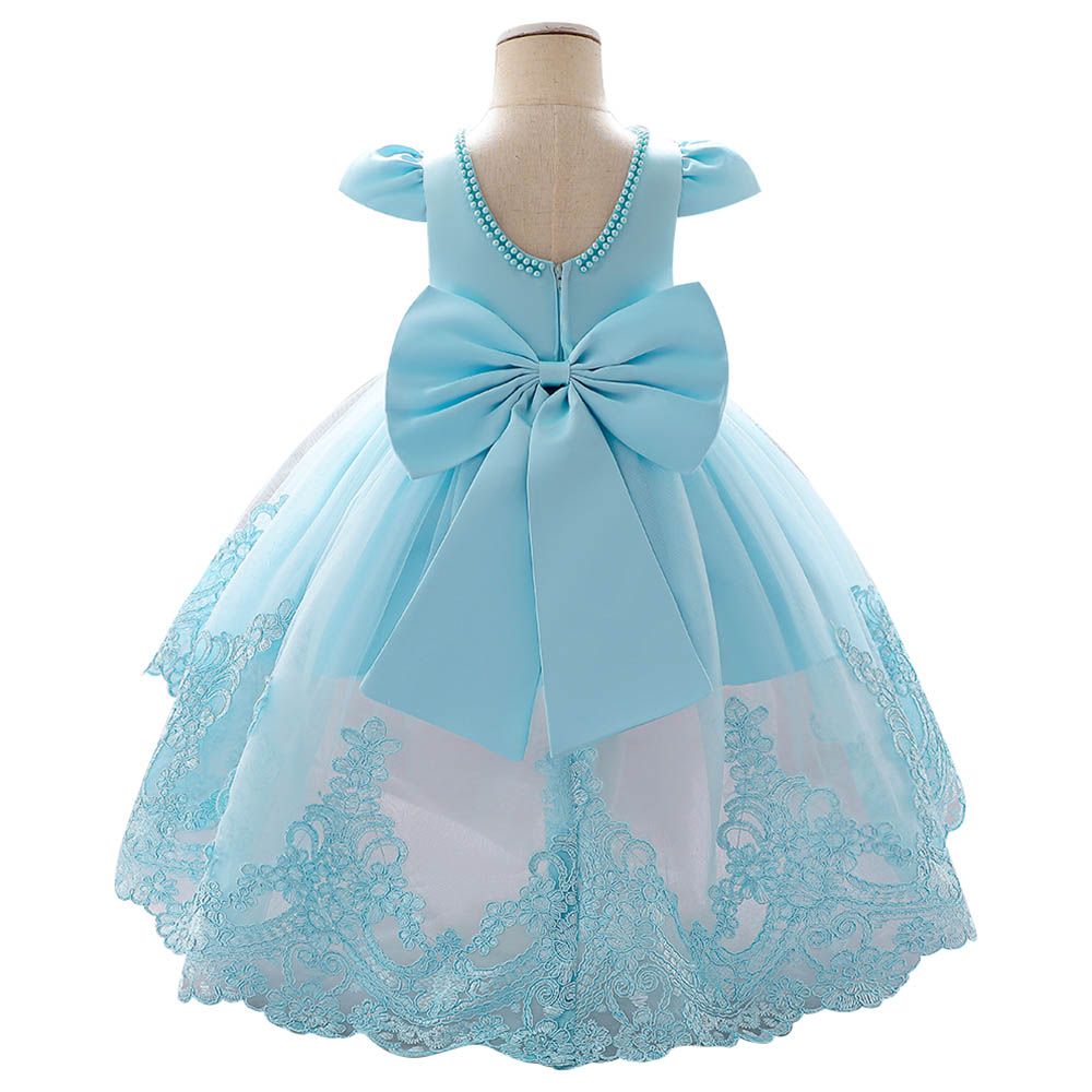 D' Daniela - Embroidery Princess Dress - Sky Blue