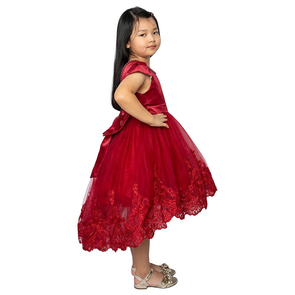 D' Daniela - Embroidery Princess Dress - Red