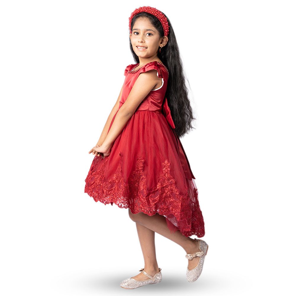 D' Daniela - Embroidery Princess Dress - Red