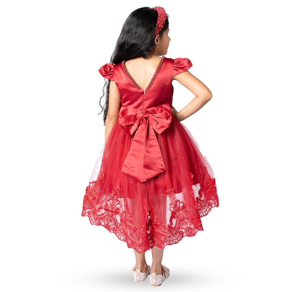 D' Daniela - Embroidery Princess Dress - Red