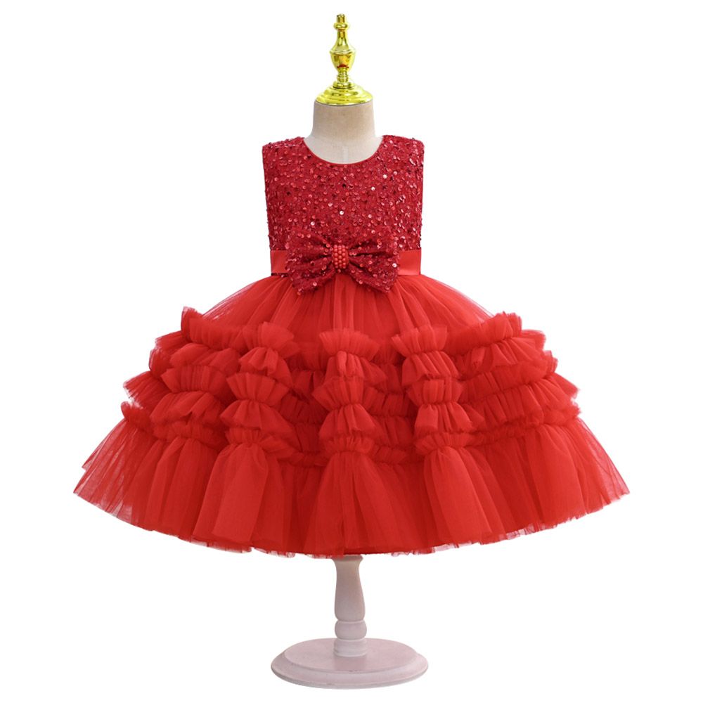 D' Daniela - Flared Tutu Dress - Red