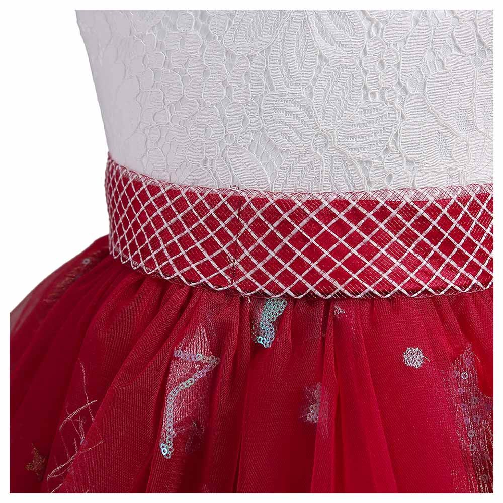 D' Daniela - Little Stars Tulle Party Dress - Red