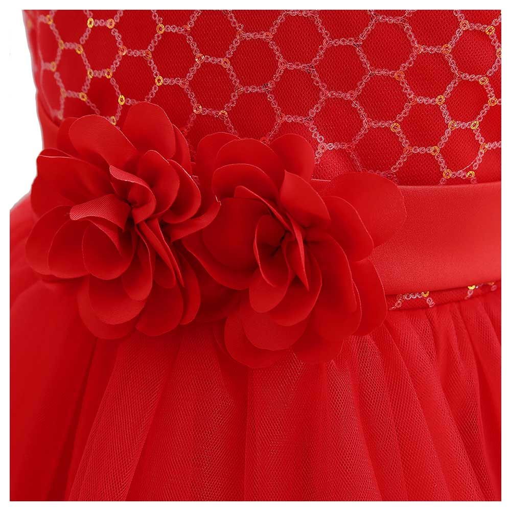 D' Daniela - Gigi Faux Flower Dress - Red