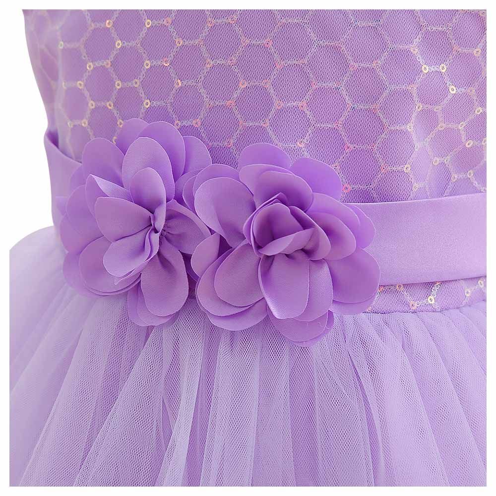 D' Daniela - Gigi Faux Flower Dress - Purple