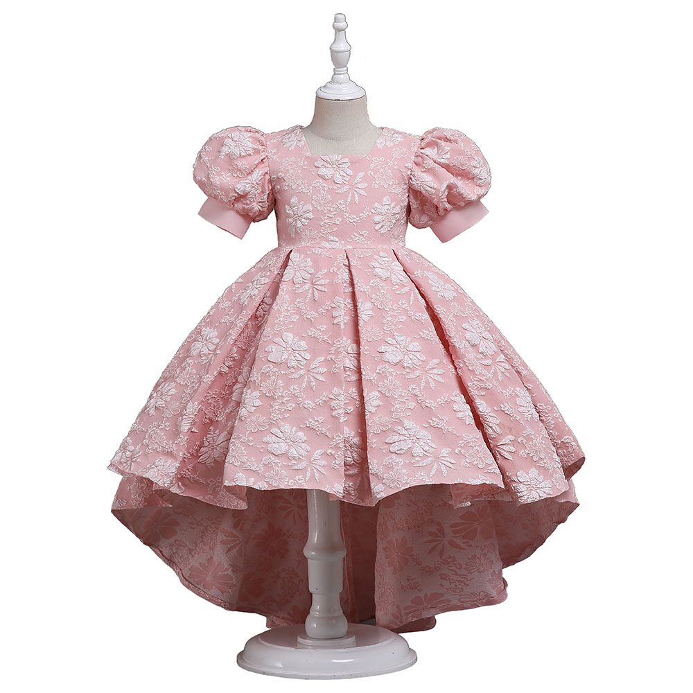 D' Daniela - Girls Tulle Floral Dress - Pink