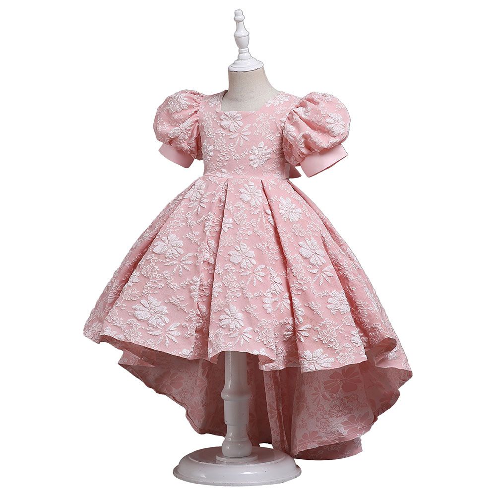 D' Daniela - Girls Tulle Floral Dress - Pink