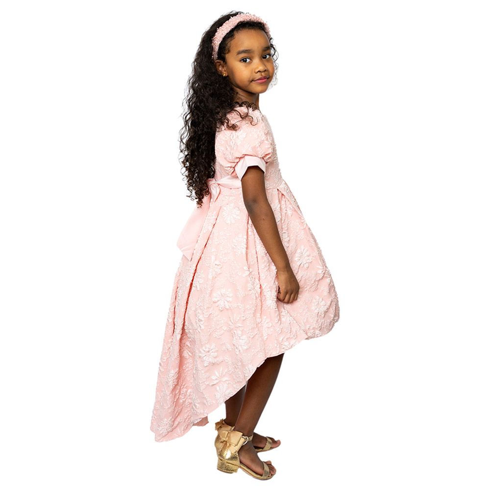 D' Daniela - Girls Tulle Floral Dress - Pink