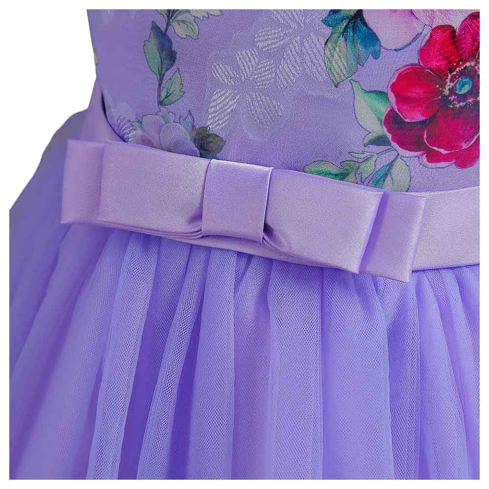 D' Daniela - Flower Embroidery Tutu Dress - Lavendar