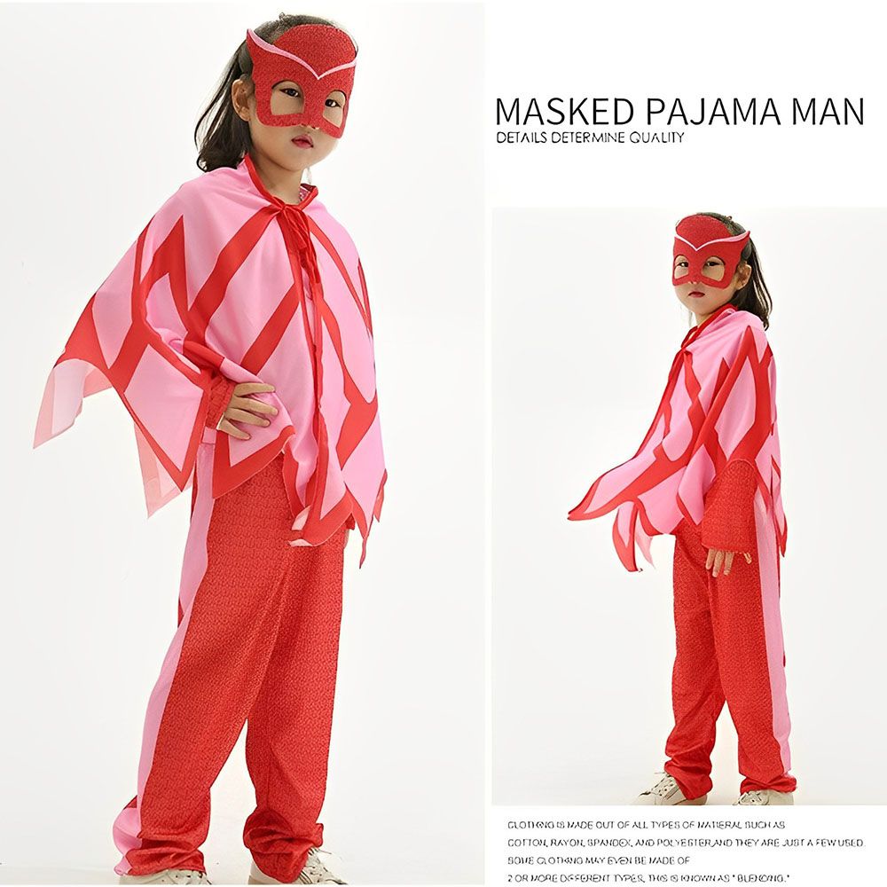 D' Daniela - Kids Cosplay Pj Mask Amaya Owlette Costume - Red