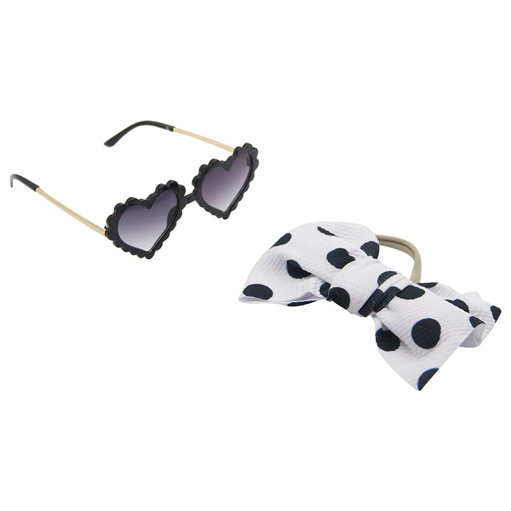 D' Daniela - Girls Hawaiian Glasses & Headband Pack of 2 - White