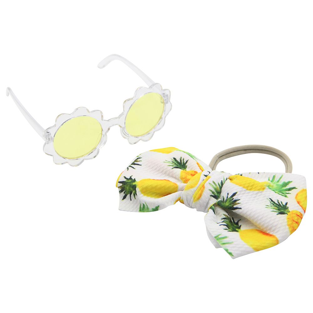 D' Daniela - Hawaiian Glasses & Headband - Pack of 2 - Pineapple