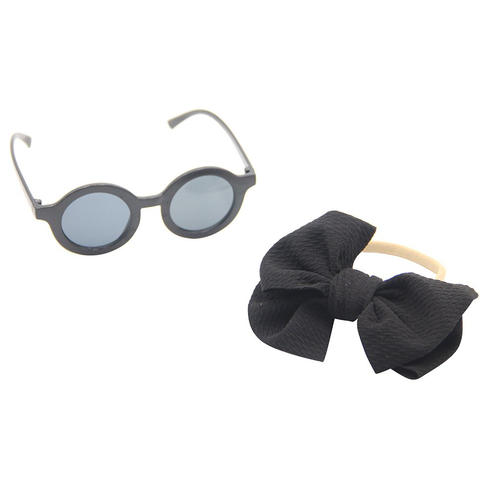 D' Daniela - Girls Maria Glasses & Headband - Pack of 2 - Black