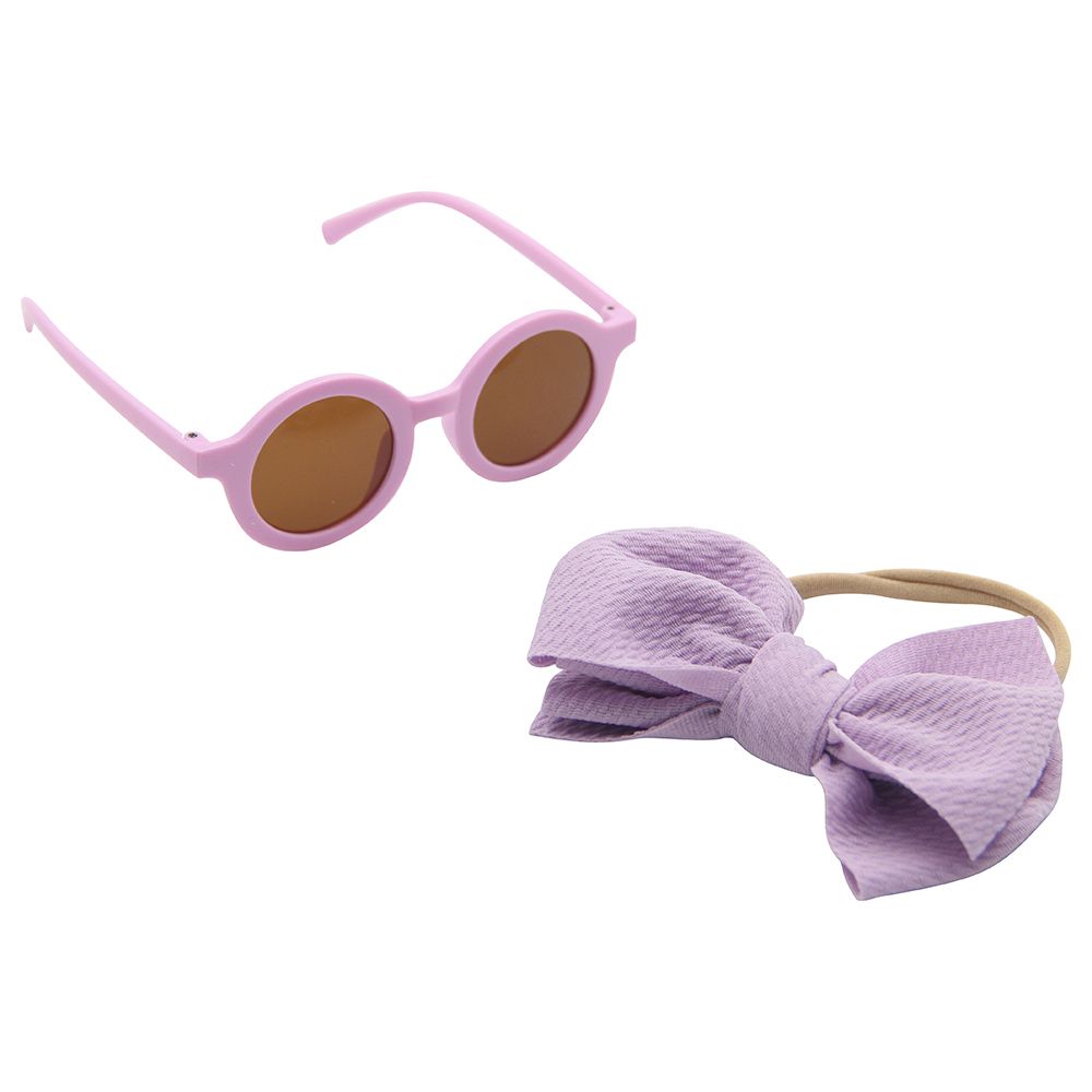 D' Daniela - Girls Maria Glasses & Headband - Pack of 2 - Purple