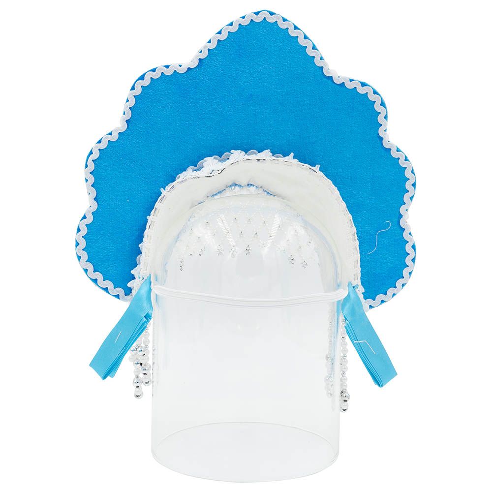 D' Daniela - Traditional Headdress Kokoshnik - Blue & Silver