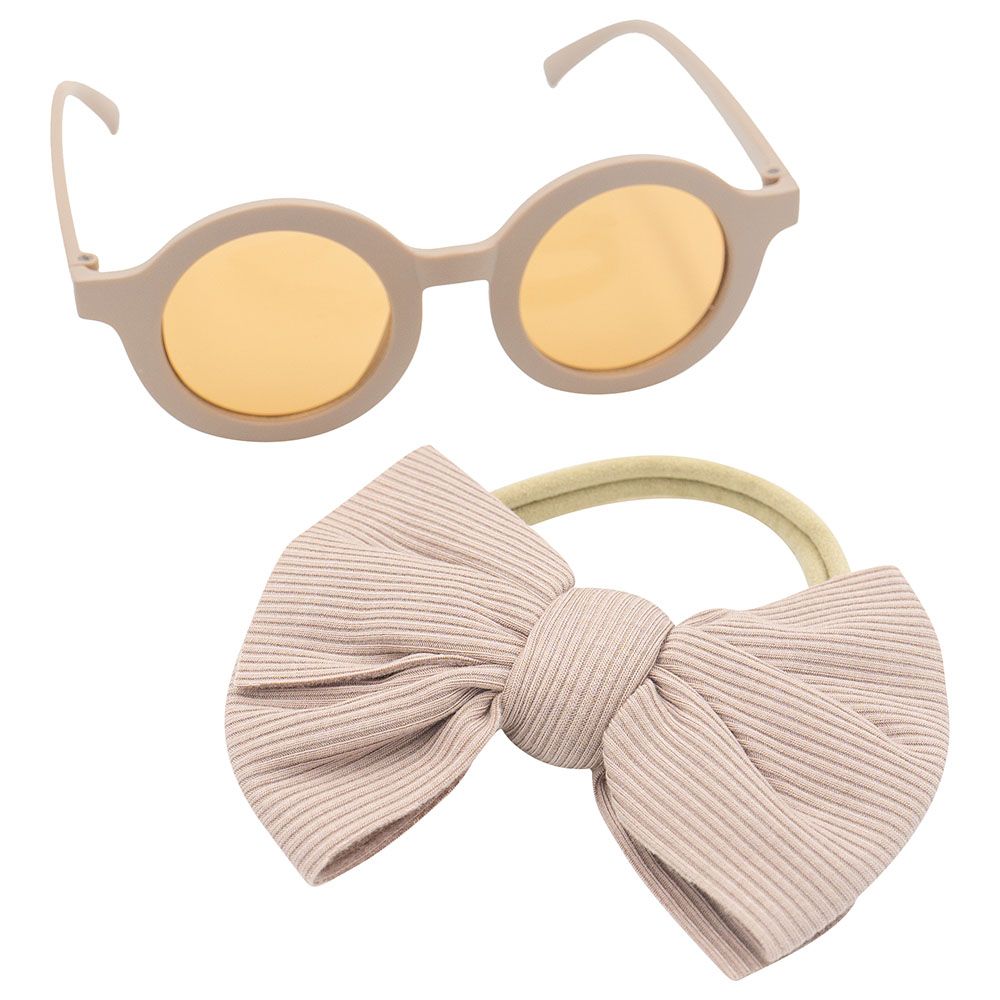 D' Daniela - Babies Glasses & Headband Set - Beige