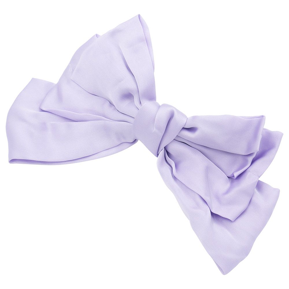 D' Daniela - Large Hair Barrete Bow Hair Clip - Light Purple