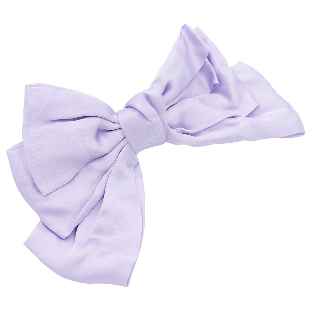 D' Daniela - Large Hair Barrete Bow Hair Clip - Light Purple