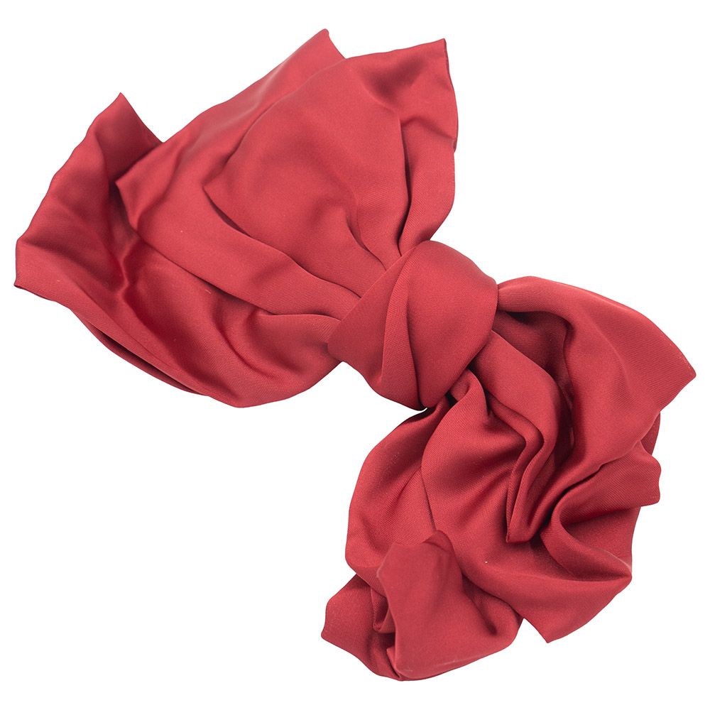 D' Daniela - Large Hair Barrete Bow Hair Clip - Red