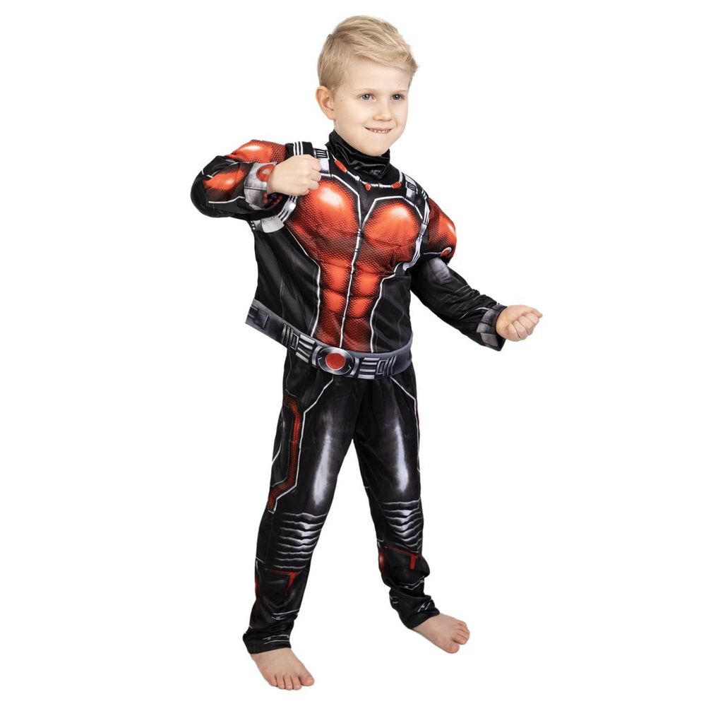 D' Daniela- Kids Marvel Ant Man Bodysuit With Muscle - Black Red