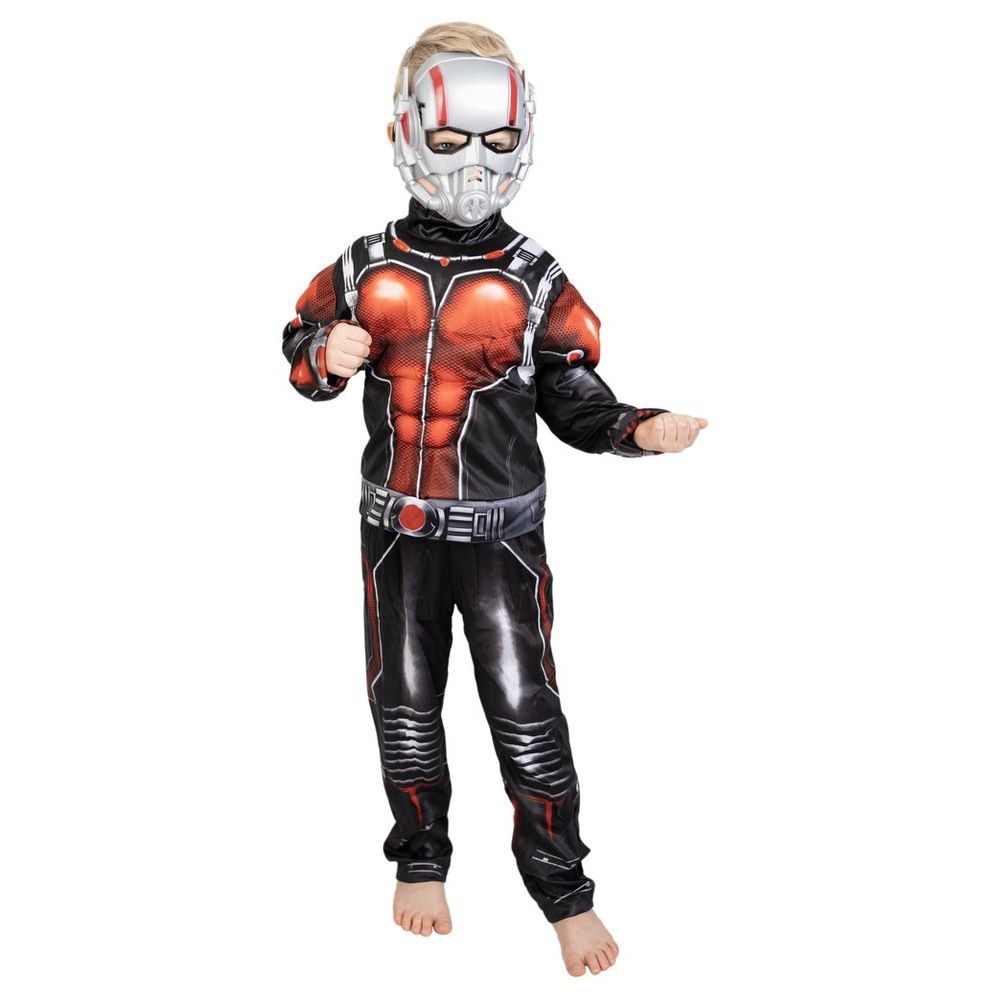 D' Daniela- Kids Marvel Ant Man Bodysuit With Muscle - Black Red