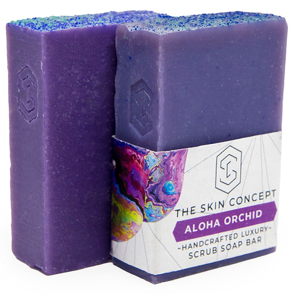 The Skin Concept - Handmade Artisanal Scrub Soap Bar - Aloha Orchid