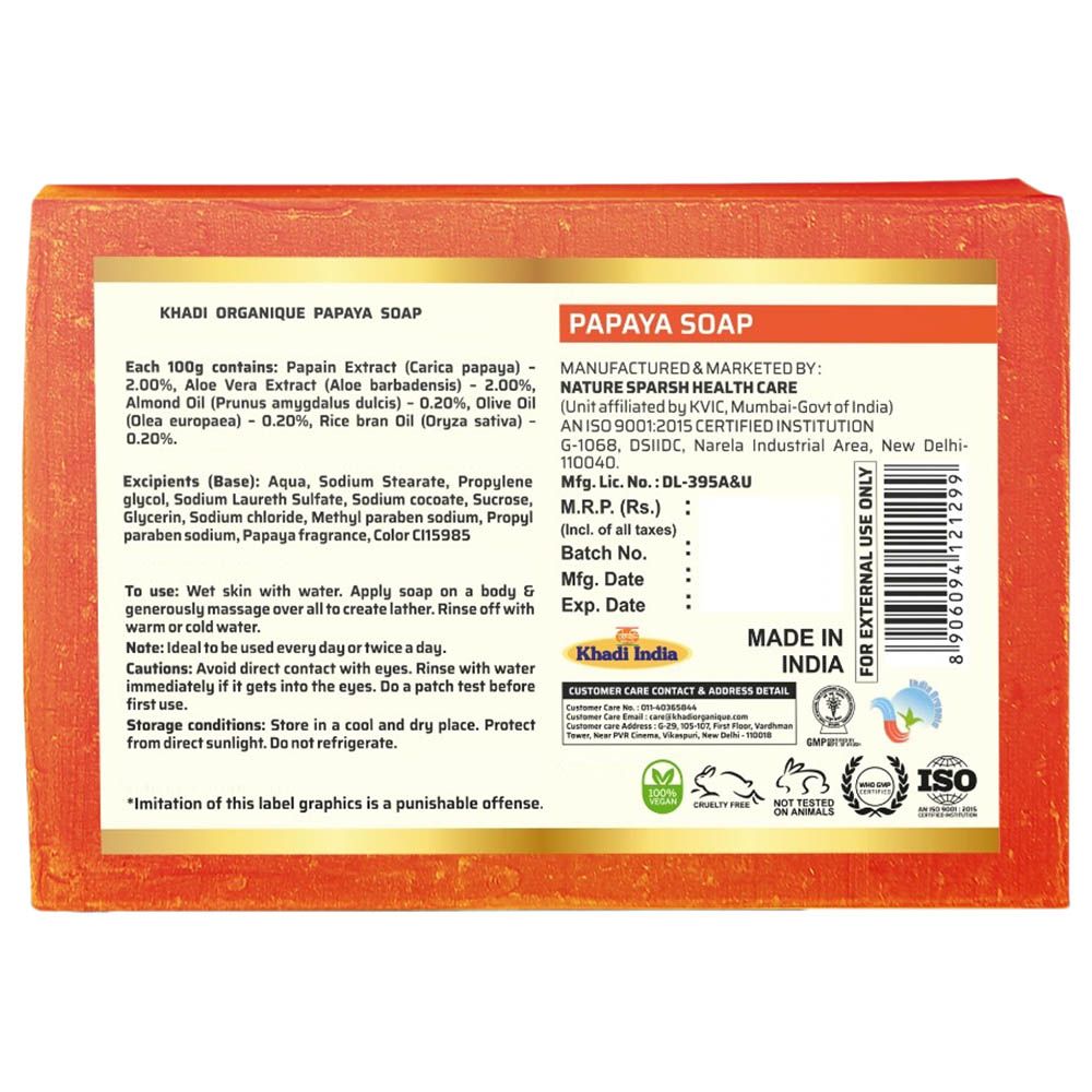 Khadi Organique - Papaya Soap