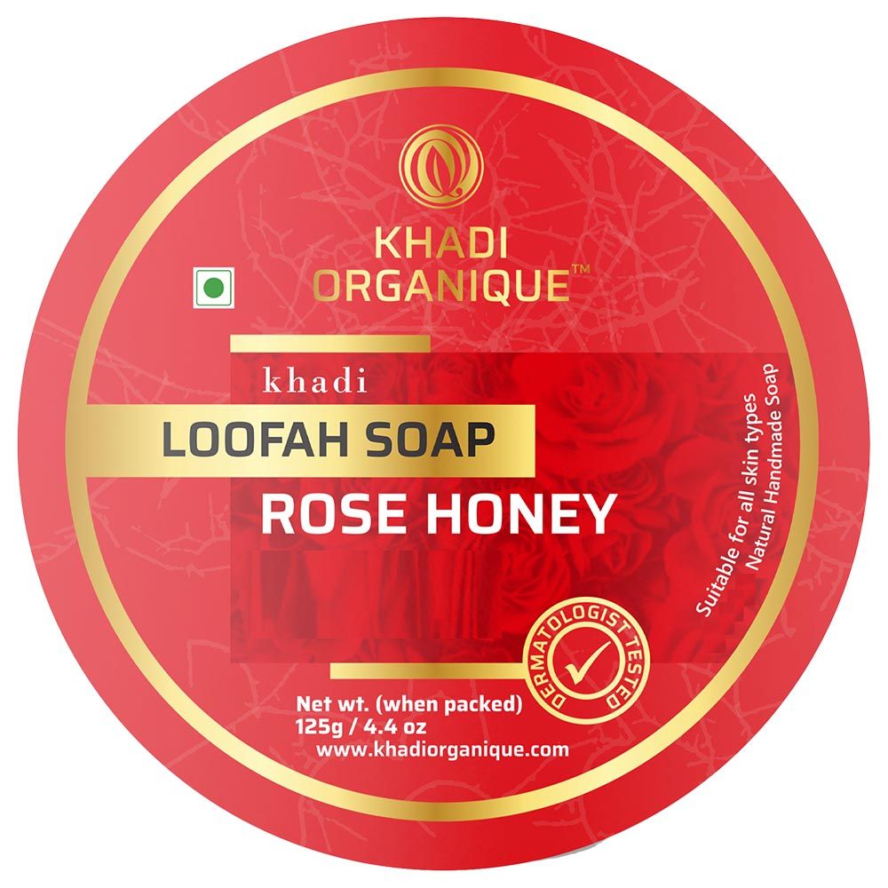 Khadi Organique - Rose & Honey Loofah Soap