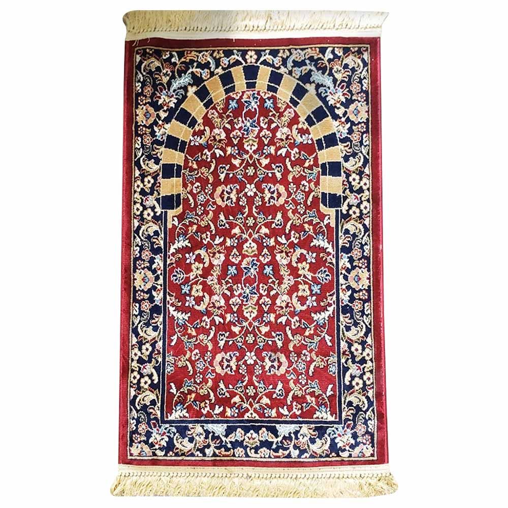 Deensquare - Al Rawdah Mehrab Premium Prayer Mat - Red