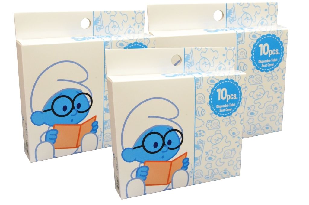 Smurf - Disposable Toilet Seat Covers,10pcs. (Bundle of 3)